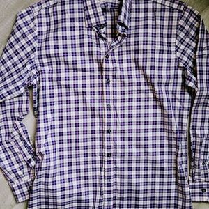 Lipson Men's Purple Checkered Shirt